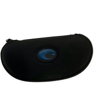 Costa Del Mar Black Textured Nylon Zippered Clamshell Sunglasses Case: EUC